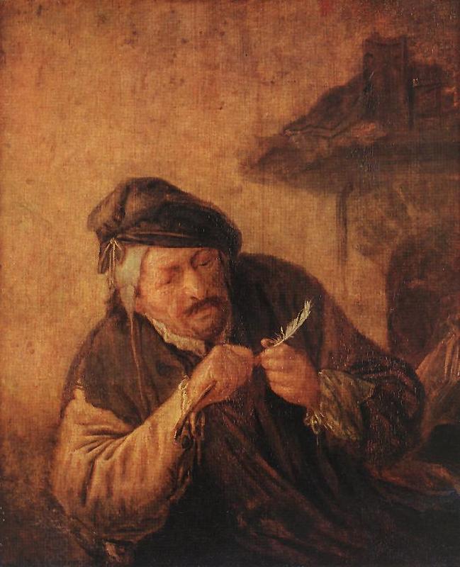 OSTADE, Adriaen Jansz. van Cutting the Feather ag China oil painting art